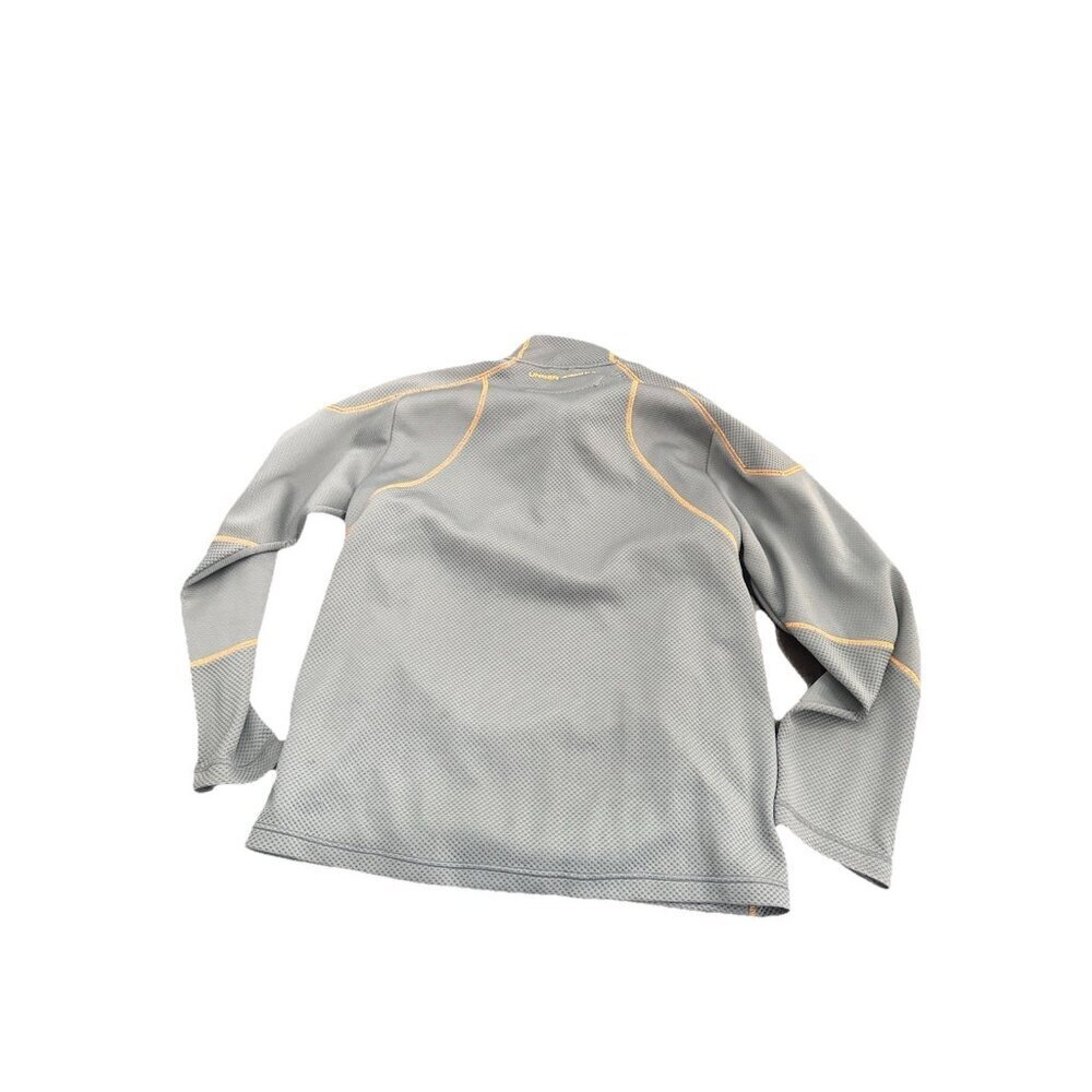UNDER ARMOUR 1/2 ZIP LONG SLEEVE LOOSE PULLOVER MENS Large Gray/orange - Picture 2 of 4